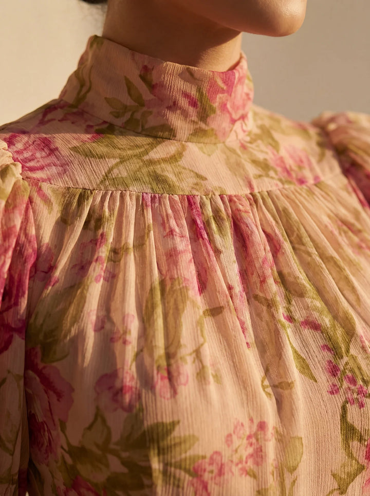 SOFIA | Abito maxi fluido con scollo delicato