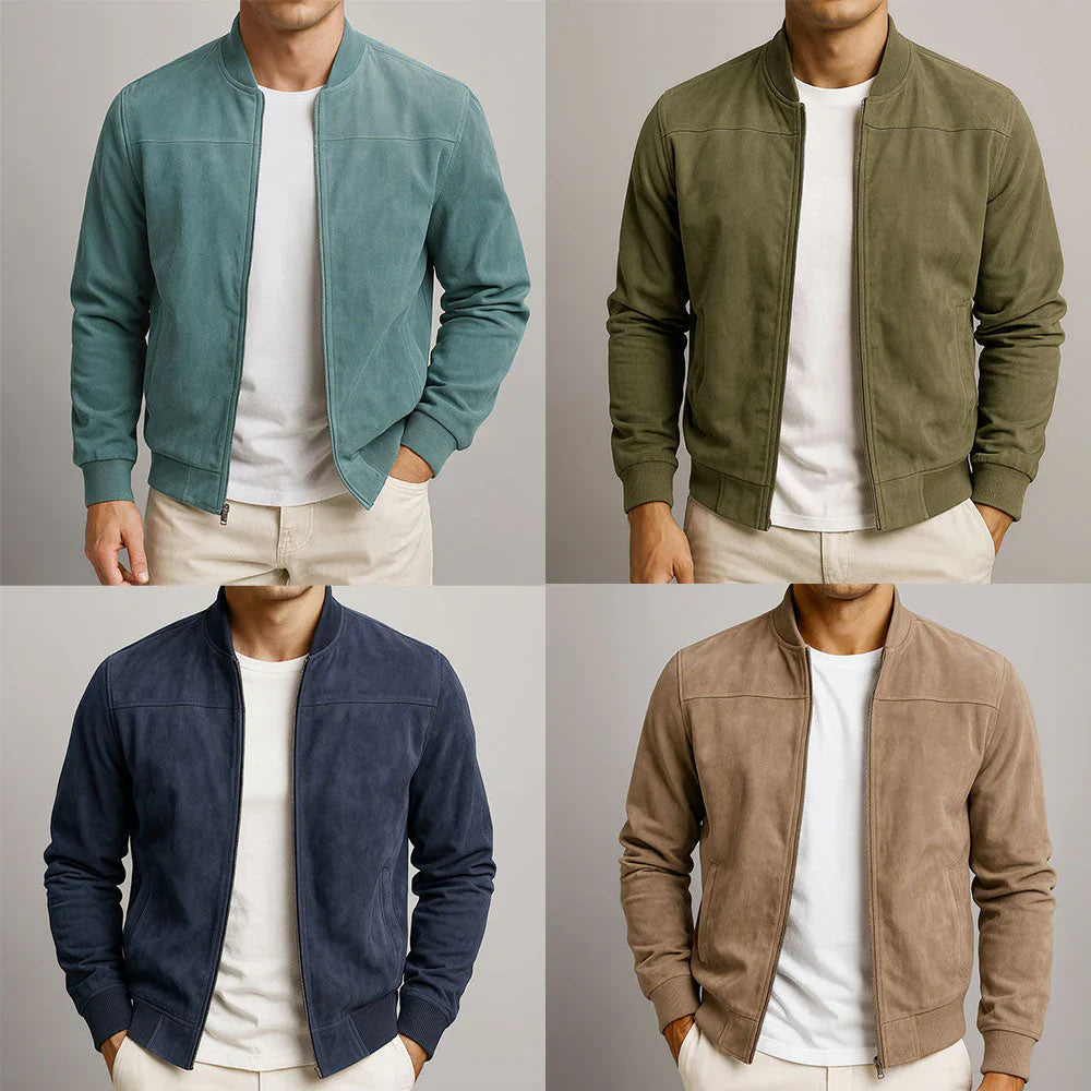 RIVIERA | Bomber in camoscio