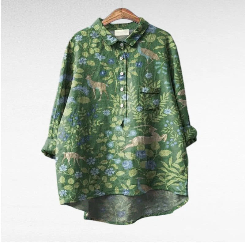 MIREVA | Blusa vintage elegante
