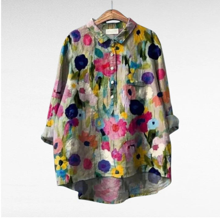 MIREVA | Blusa vintage elegante