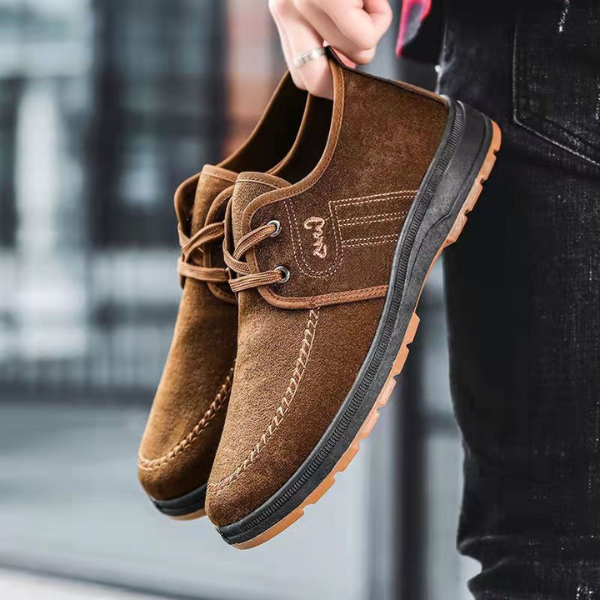 BENITO | Scarpe uomo in camoscio con cuciture