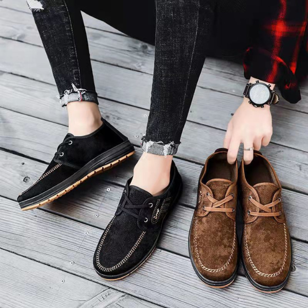 BENITO | Scarpe uomo in camoscio con cuciture