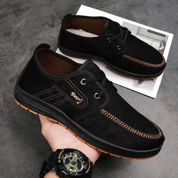BENITO | Scarpe uomo in camoscio con cuciture