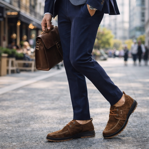 BENITO | Scarpe uomo in camoscio con cuciture