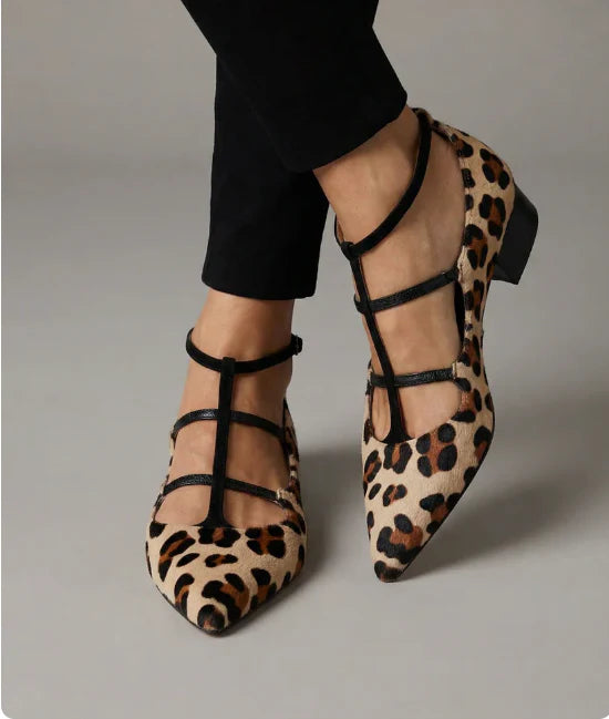 BRIDGET | Décolleté con cinturino leopardato