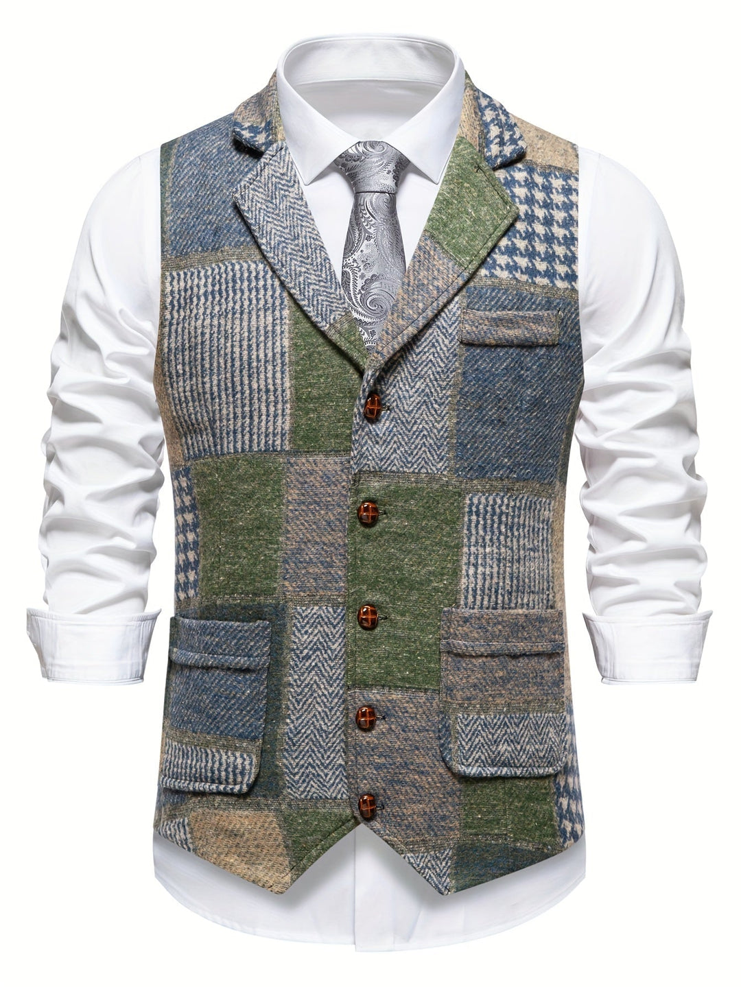 VINCENT | Gilet elegante patchwork