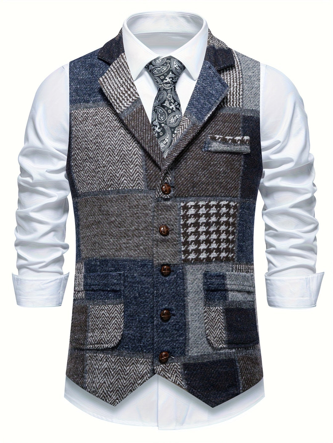 VINCENT | Gilet elegante patchwork