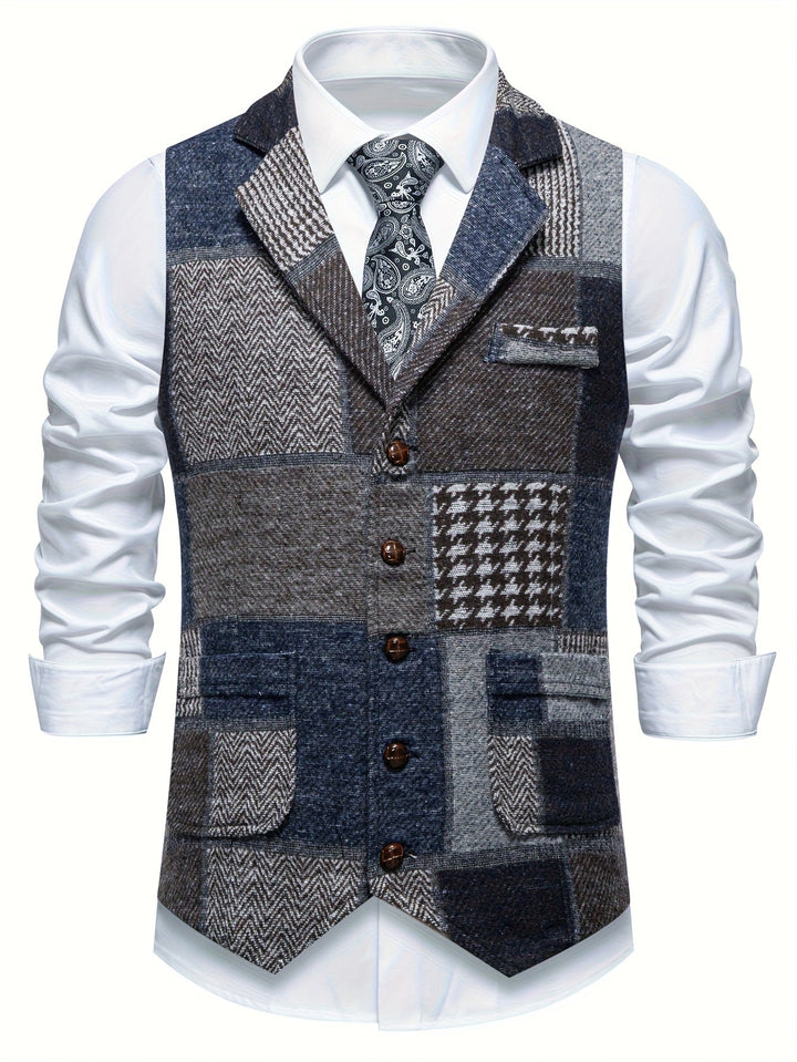 VINCENT | Gilet elegante patchwork