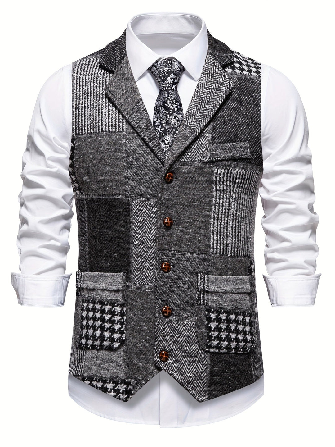 VINCENT | Gilet elegante patchwork